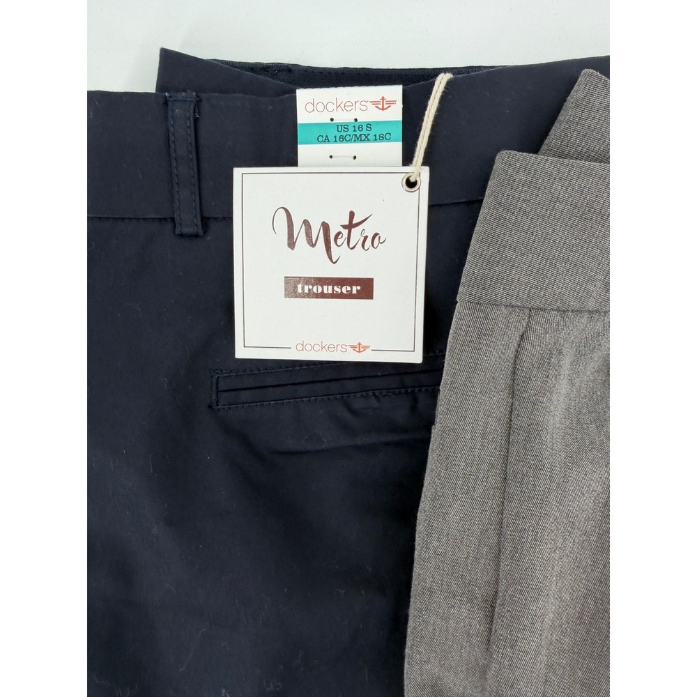 Lot 3 Dockers Womens Truly Slimming Metro Trouser Pants Size 16 Short Petite - Picture 5 of 9